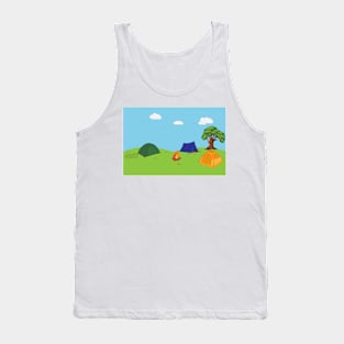 Camping Ilustration Tank Top